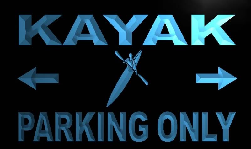 Kayak Parking Only Neon Light Sign